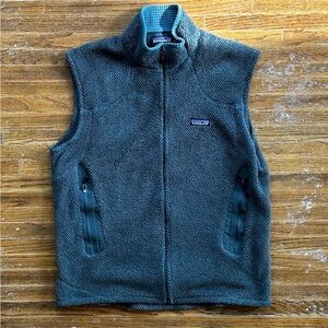 Patagonia Gray Outdoor Fleece Vest High Collar